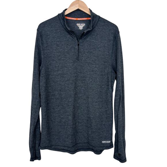 Omniwool Gray Wool Blend Quarter Zip Sz XL - Picture 1 of 4